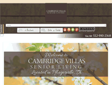 Tablet Screenshot of cambridgevillasseniorpflugerville.com